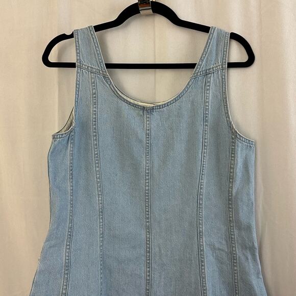 Madewell Denim Sleeveless Seamed Mini Dress Women’s Size 10 - Picture 9 of 9